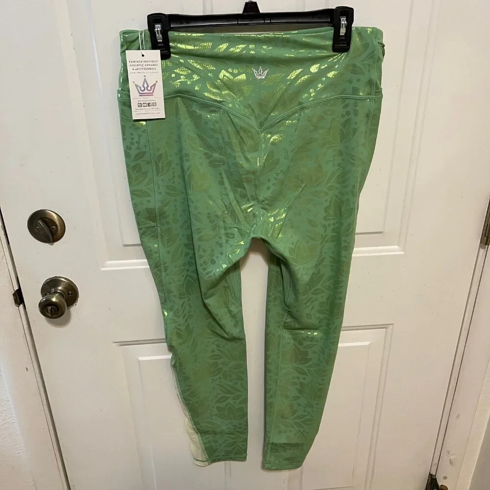Crowned Athletics - Disney Tiana - Lily Pad Princess Leggings - NWT - XXL - Picture 3 of 9